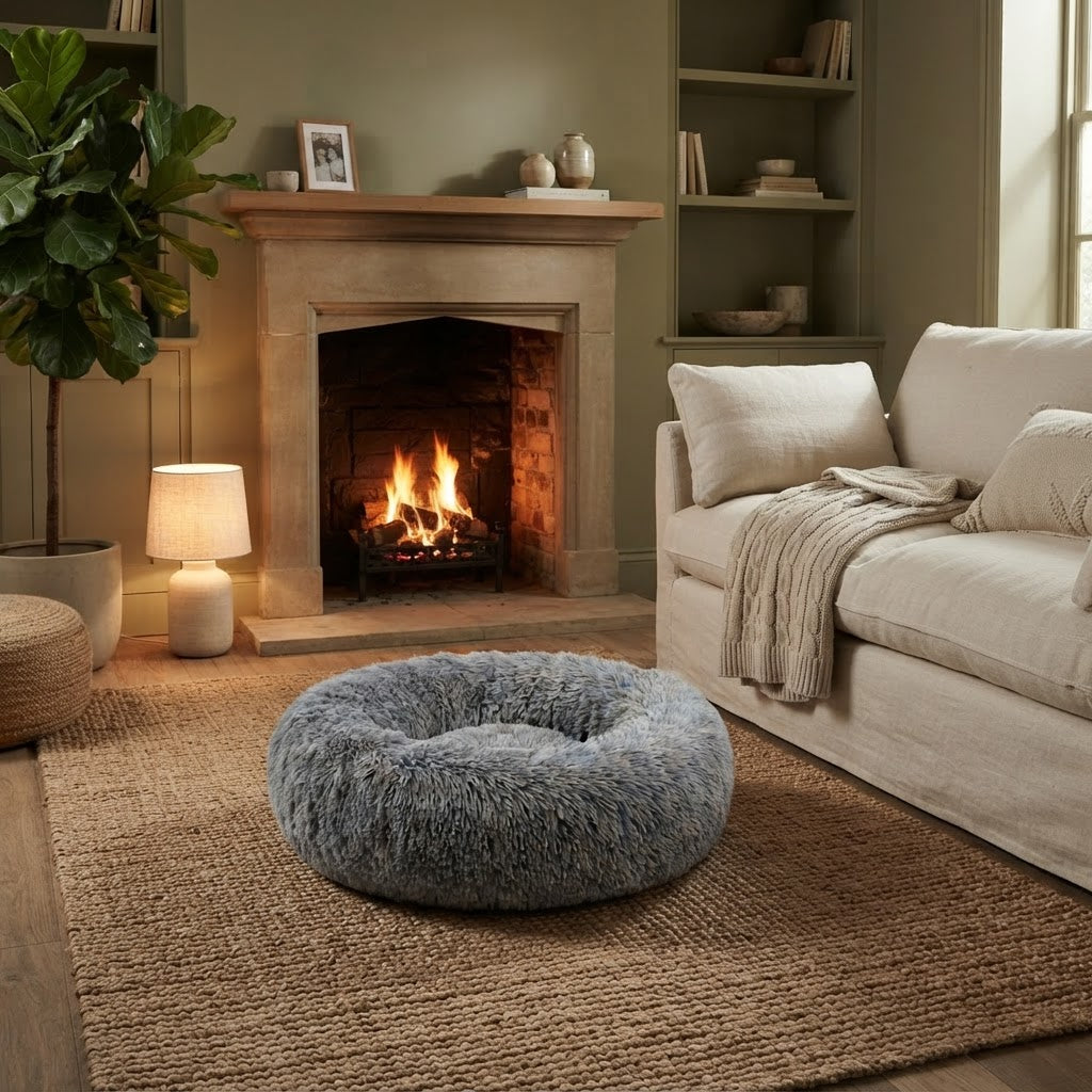 Coussin rond apaisant pour chats
