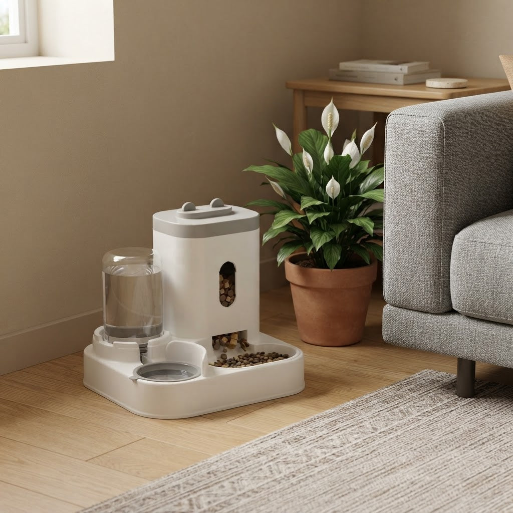 Gamelle pour animaux avec distributeur d’eau